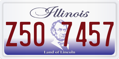 IL license plate Z507457