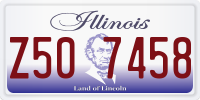 IL license plate Z507458
