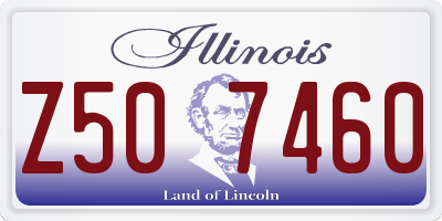 IL license plate Z507460