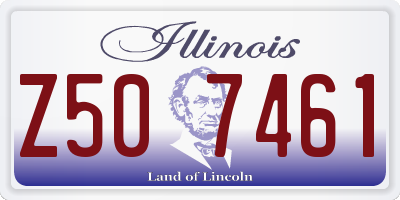 IL license plate Z507461