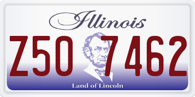 IL license plate Z507462