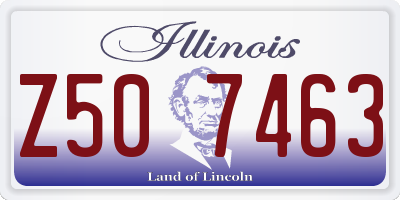 IL license plate Z507463