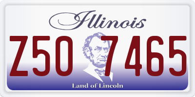 IL license plate Z507465