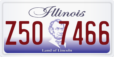 IL license plate Z507466