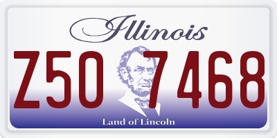 IL license plate Z507468