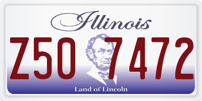 IL license plate Z507472