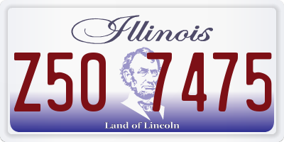 IL license plate Z507475