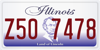 IL license plate Z507478