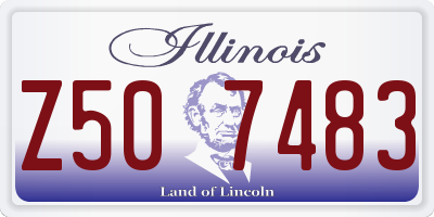 IL license plate Z507483