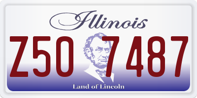 IL license plate Z507487