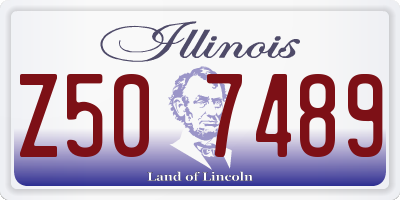 IL license plate Z507489