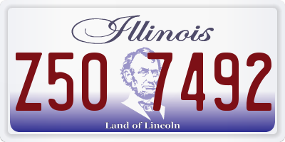 IL license plate Z507492