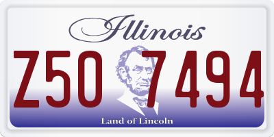 IL license plate Z507494