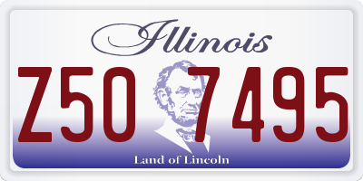 IL license plate Z507495