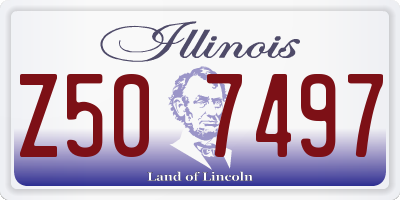 IL license plate Z507497