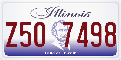 IL license plate Z507498