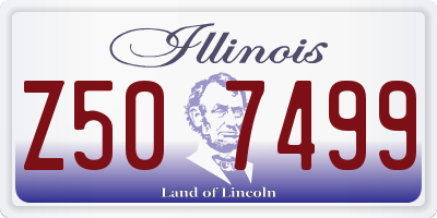 IL license plate Z507499