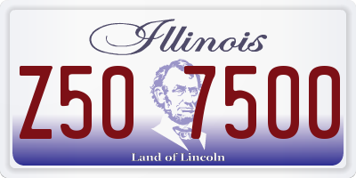 IL license plate Z507500