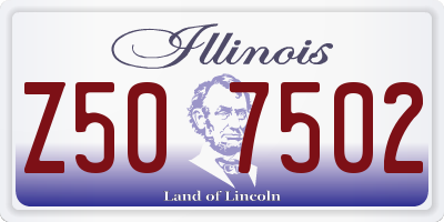 IL license plate Z507502