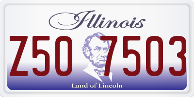 IL license plate Z507503