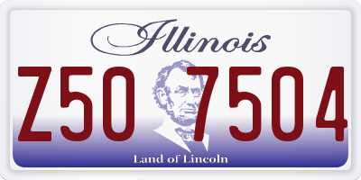IL license plate Z507504