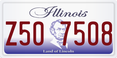 IL license plate Z507508