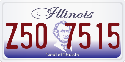 IL license plate Z507515