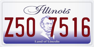IL license plate Z507516