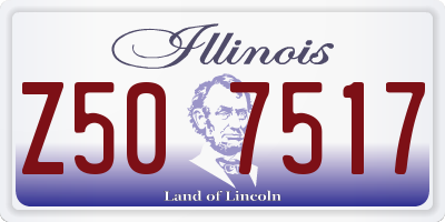 IL license plate Z507517