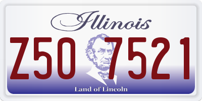 IL license plate Z507521