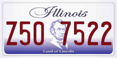 IL license plate Z507522
