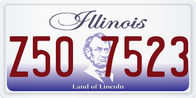 IL license plate Z507523