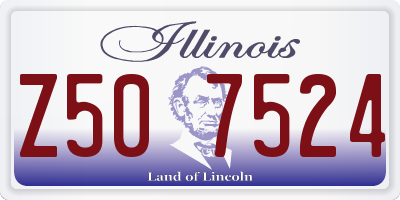 IL license plate Z507524