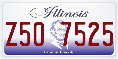IL license plate Z507525