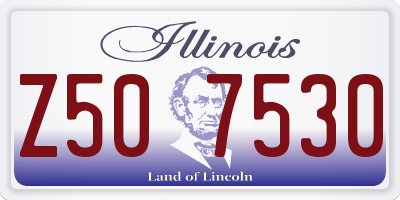IL license plate Z507530