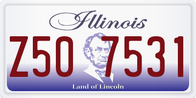 IL license plate Z507531