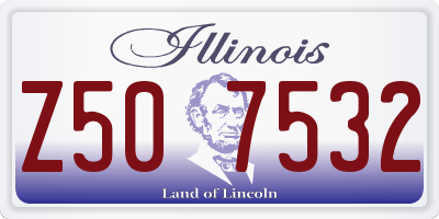 IL license plate Z507532