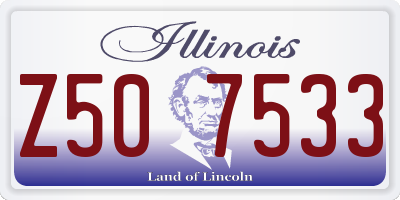 IL license plate Z507533