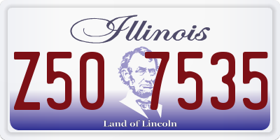 IL license plate Z507535