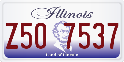 IL license plate Z507537