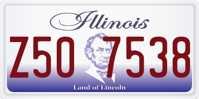 IL license plate Z507538