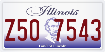 IL license plate Z507543