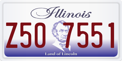 IL license plate Z507551