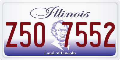 IL license plate Z507552