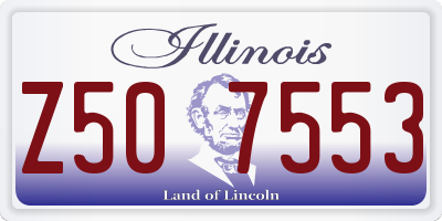 IL license plate Z507553
