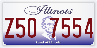 IL license plate Z507554