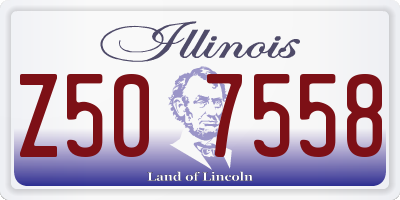 IL license plate Z507558