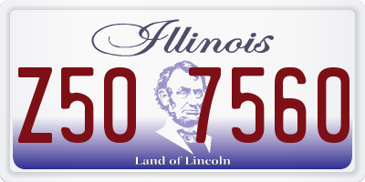 IL license plate Z507560