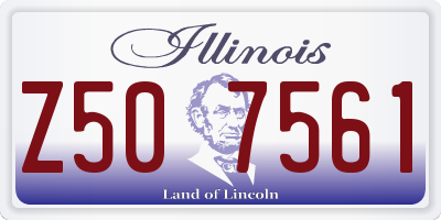 IL license plate Z507561