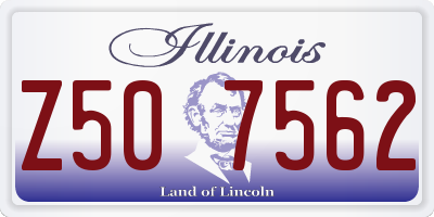 IL license plate Z507562